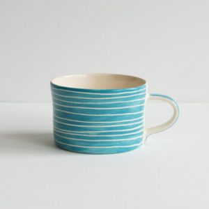 Turquoise coffee mug